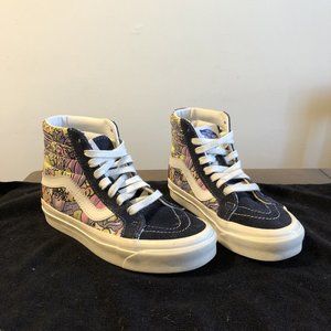 New Vans Anaheim Factory Sk8-Hi 38 DX Skate Shoes VEGGIES PRINT Women’s Size 5.5